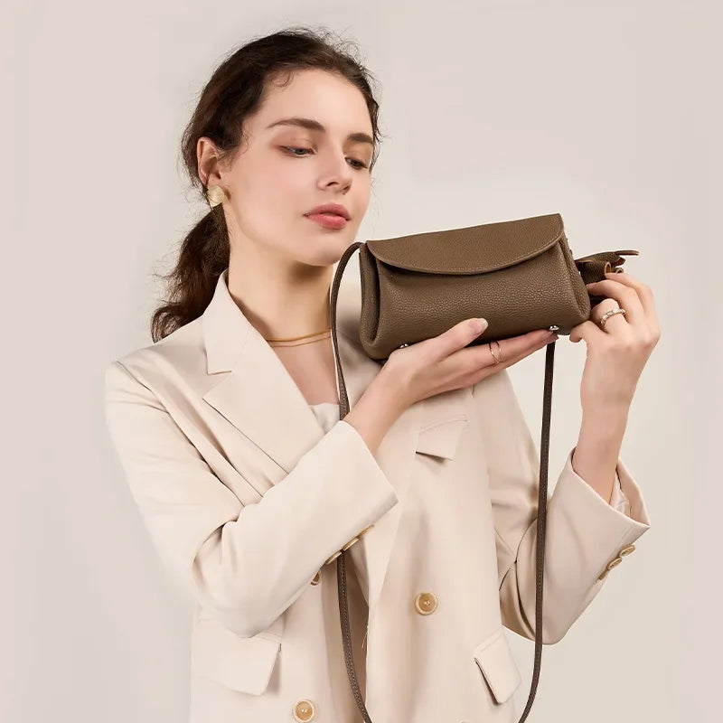 Crossbody Bags Women's Bag 2024 New Mini Genuine Leather Soft Leather Bag Luxury Bag  Designer Bags Luxury Lychee Pattern