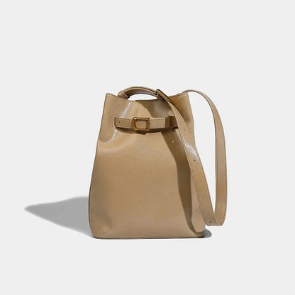 Crossbody Bucket 2024 High-end Niche Design Retro Commuter Shoulder Bag Large Capacity Women's Handbag