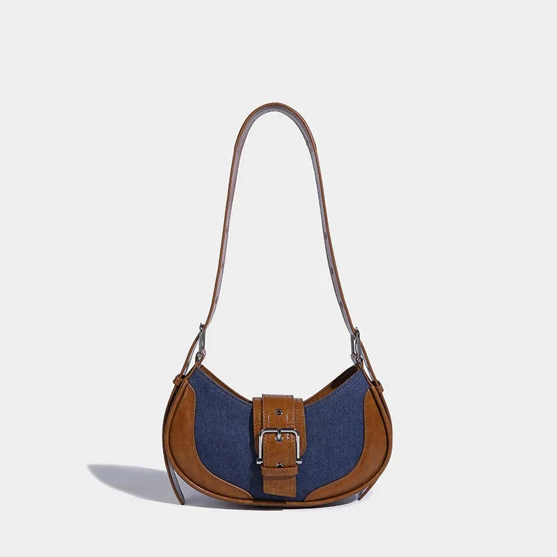 Crossbody Color Matching Simple Underarm Fashion Casual Commuting High Quality Shoulder 2024 Women's Bag