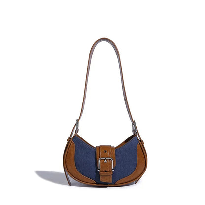 Crossbody Color Matching Simple Underarm Fashion Casual Commuting High Quality Shoulder 2024 Women's Bag