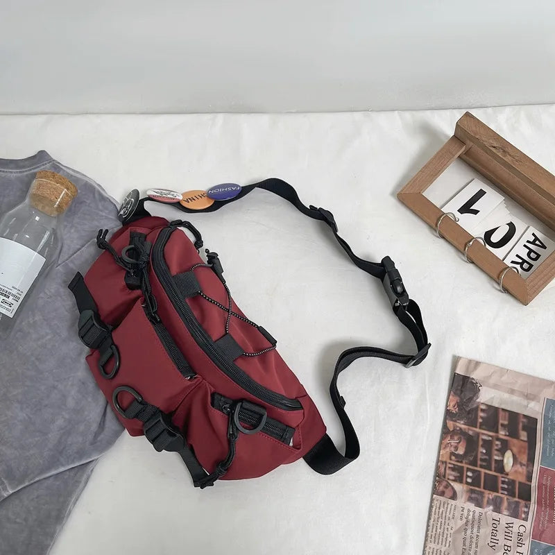 Crossbody Fanny Pack for Women Men, Chest Bags with Adjustable Strap, Casual Crossbody Bags for Traveling,Workout,Cycling,Hiking