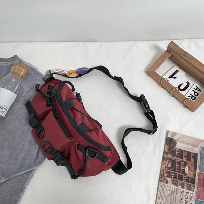 Crossbody Fanny Pack for Women Men, Chest Bags with Adjustable Strap, Casual Crossbody Bags for Traveling,Workout,Cycling,Hiking