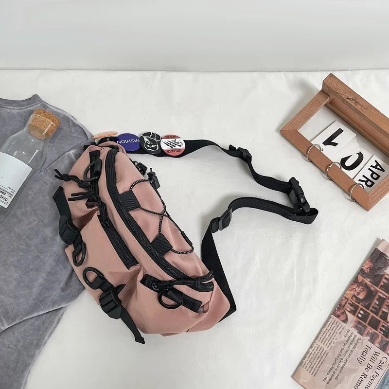 Crossbody Fanny Pack for Women Men, Chest Bags with Adjustable Strap, Casual Crossbody Bags for Traveling,Workout,Cycling,Hiking