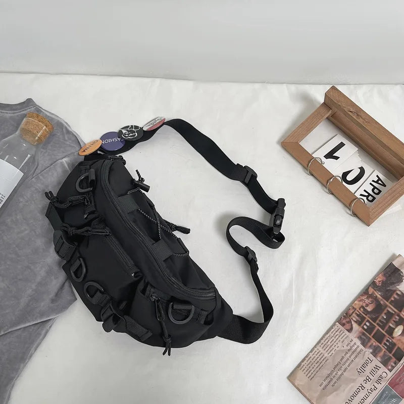 Crossbody Fanny Pack for Women Men, Chest Bags with Adjustable Strap, Casual Crossbody Bags for Traveling,Workout,Cycling,Hiking