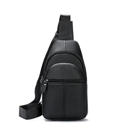 Crossbody Genuine Leather Men's USB Chest Bag Designer Messenger bag Shoulder Bags Diagonal Package Back Pack Travel