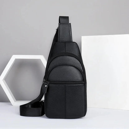 Crossbody Genuine Leather Men's USB Chest Bag Designer Messenger bag Shoulder Bags Diagonal Package Back Pack Travel