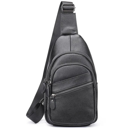 Crossbody Genuine Leather Men's USB Chest Bag Designer Messenger bag Shoulder Bags Diagonal Package Back Pack Travel
