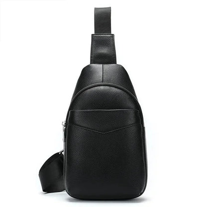 Crossbody Genuine Leather Men's USB Chest Bag Designer Messenger bag Shoulder Bags Diagonal Package Back Pack Travel