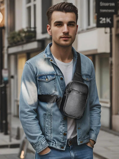 Crossbody Men's Chest Designer Messenger Leather Shoulder Bags For Male Package 2024 New Back Pack Travel