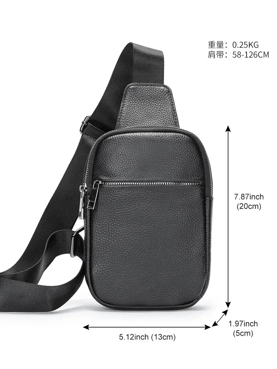 Crossbody Men's Chest Designer Messenger Leather Shoulder Bags For Male Package 2024 New Back Pack Travel