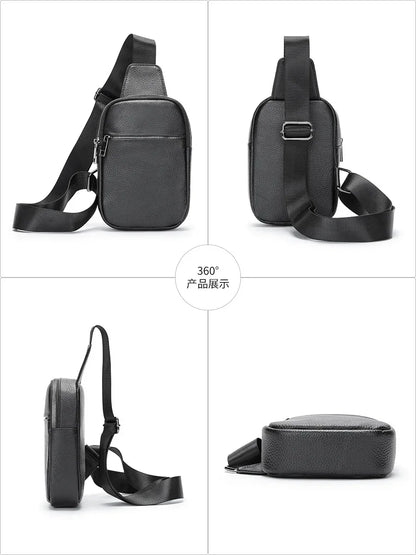 Crossbody Men's Chest Designer Messenger Leather Shoulder Bags For Male Package 2024 New Back Pack Travel