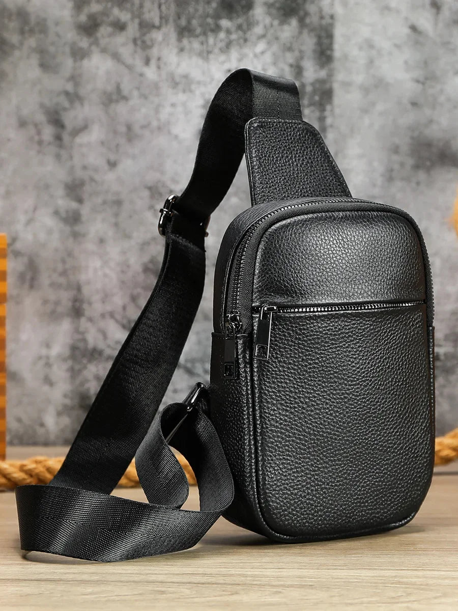Crossbody Men's Chest Designer Messenger Leather Shoulder Bags For Male Package 2024 New Back Pack Travel