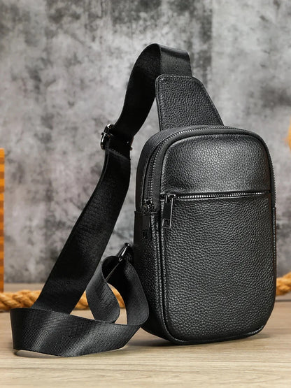 Crossbody Men's Chest Designer Messenger Leather Shoulder Bags For Male Package 2024 New Back Pack Travel
