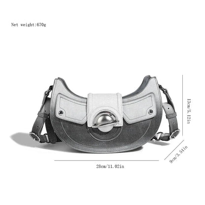 Crossbody Millennium Style 2024 Y2K Street Shoulder Women's High-Quality Design Gradient Color Dumpling Bag