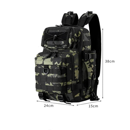Crossbody Multifunction Fishing Bag Waterproof Tactical Backpack Climbing Outdoor Shoulder Sports Chest Bag for Men Women New
