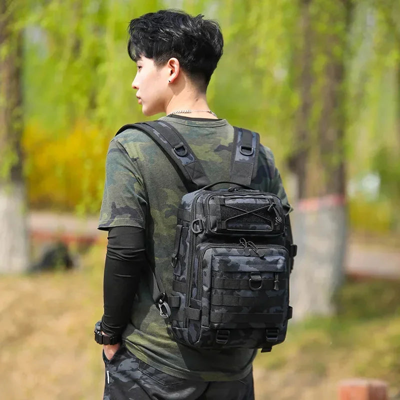 Crossbody Multifunction Fishing Bag Waterproof Tactical Backpack Climbing Outdoor Shoulder Sports Chest Bag for Men Women New