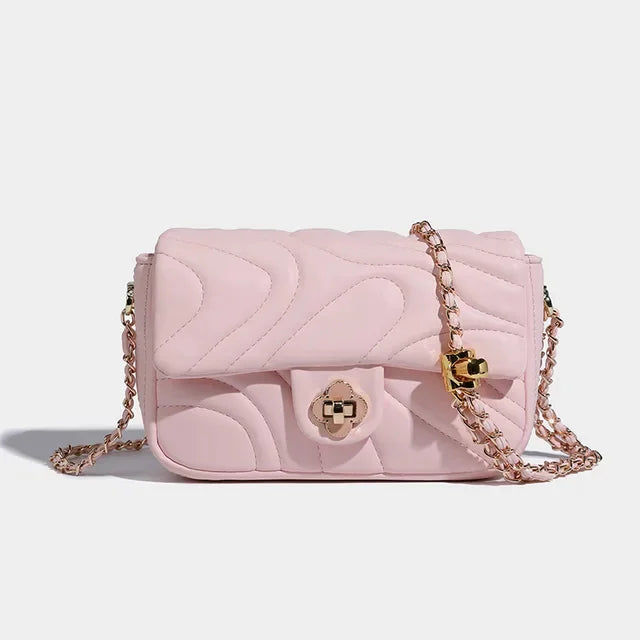 Crossbody Versatile Ins Women's 2024 Spring and Summer Fashion Chain Pink Shoulder Small Square Bag