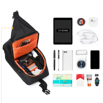 Crossbody bag men Anti-theft Shoulder Sling Bag Multifunction Short Travel Messenger Chest Pack For Male