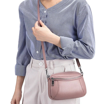Crossbody for Women Fashion Sling Shoulder Bag Genuine Leather Causal Women's Commuting Satchel Bags Cross Body Purse