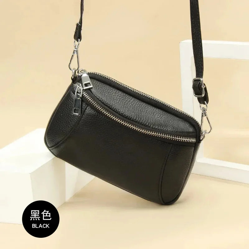 Crossbody for Women Fashion Sling Shoulder Bag Genuine Leather Causal Women's Commuting Satchel Bags Cross Body Purse
