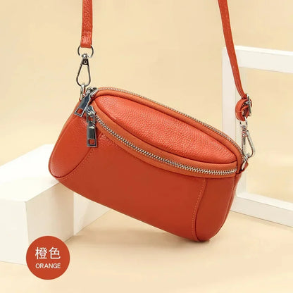 Crossbody for Women Fashion Sling Shoulder Bag Genuine Leather Causal Women's Commuting Satchel Bags Cross Body Purse