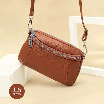 Crossbody for Women Fashion Sling Shoulder Bag Genuine Leather Causal Women's Commuting Satchel Bags Cross Body Purse