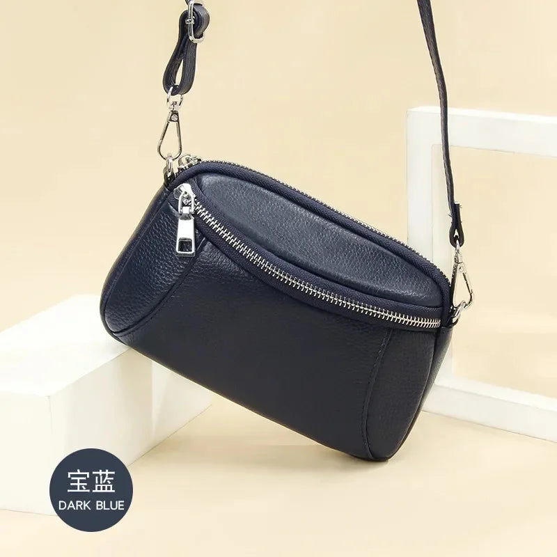 Crossbody for Women Fashion Sling Shoulder Bag Genuine Leather Causal Women's Commuting Satchel Bags Cross Body Purse