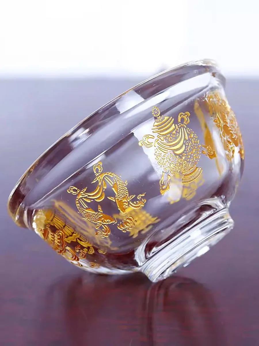 Crystal Auspicious Water Bowl Tibetan Buddhism for The Cup of Water Cup Buddha Supply Bowl Single 8/9cm