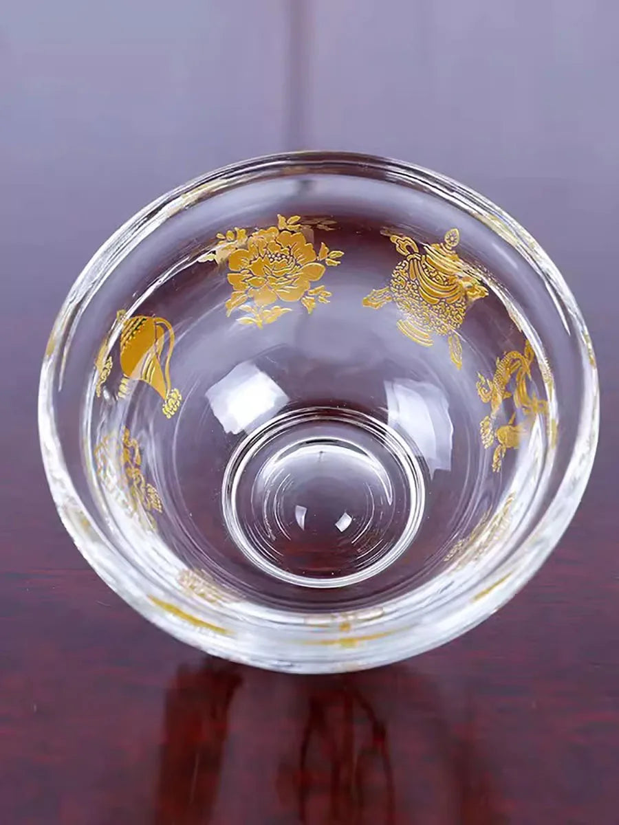 Crystal Auspicious Water Bowl Tibetan Buddhism for The Cup of Water Cup Buddha Supply Bowl Single 8/9cm
