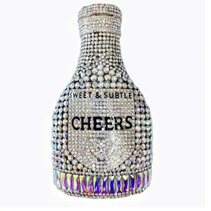 Crystal Handbags Lady Gold Rhinestones Evening Bags For Bridal Stones Bottle Cheer Clutches Bags Wedding Party
