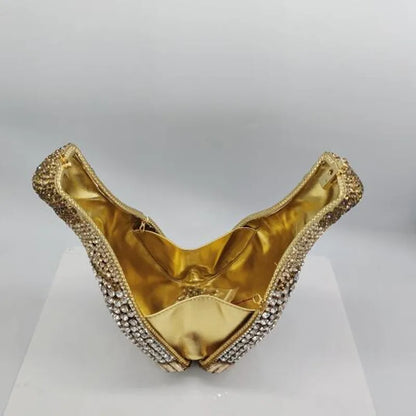 Crystal Handbags Lady Gold Rhinestones Evening Bags For Bridal Stones Bottle Cheer Clutches Bags Wedding Party