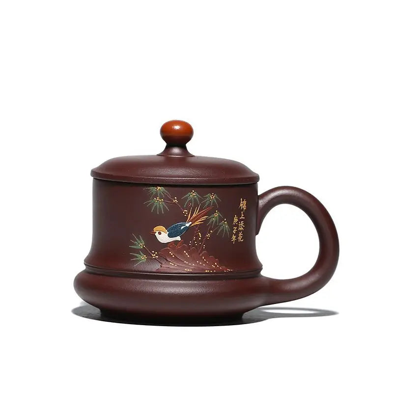 Cup with Cover Purple Sand Icing on the Cake Purple Sand Tea Cup Consignment Rain Medium Sand Wholesale Raw Ore Purple Clay Hand