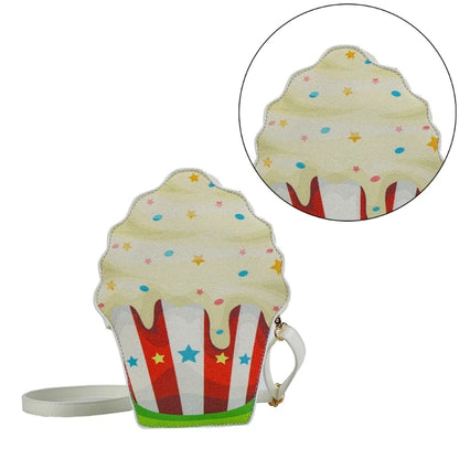 Cupcake Bag Crossbody Purse PU Crossbody Shoulder Bag Cupcake Box Crossbody Handbag Small Purse Phone Shoulder Bag