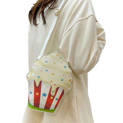 Cupcake Bag Crossbody Purse PU Crossbody Shoulder Bag Cupcake Box Crossbody Handbag Small Purse Phone Shoulder Bag