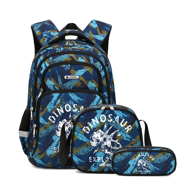 Cusangel School Backpack Set Large Capacity School Bag For Kids Boy Dinosaur Anime Backpack Cartoon Unicorn Backpack Cartoon Bag