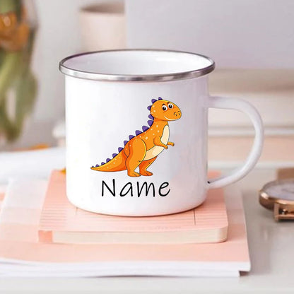 Custom Dinosaur with Name Coffee Cup Personalized Kids Cup Birthday Party Favors for Kids Children Christmas Valentines Day Gift