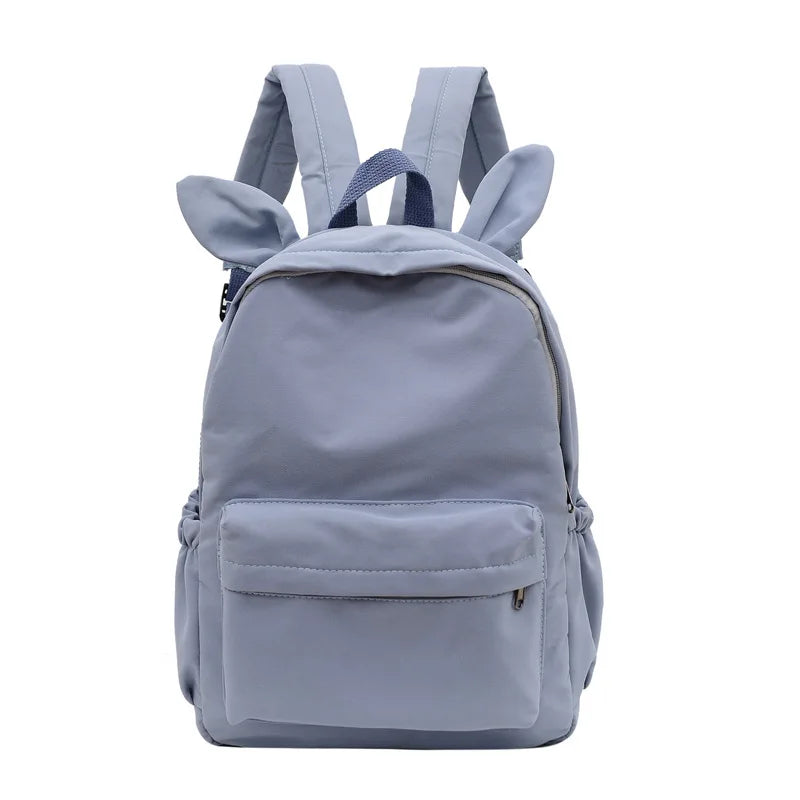 Custom Name Solid Color Rabbit School Student Backpack Personalized Kids Fashion Large Capacity Schoolbags Lightweight Backpack