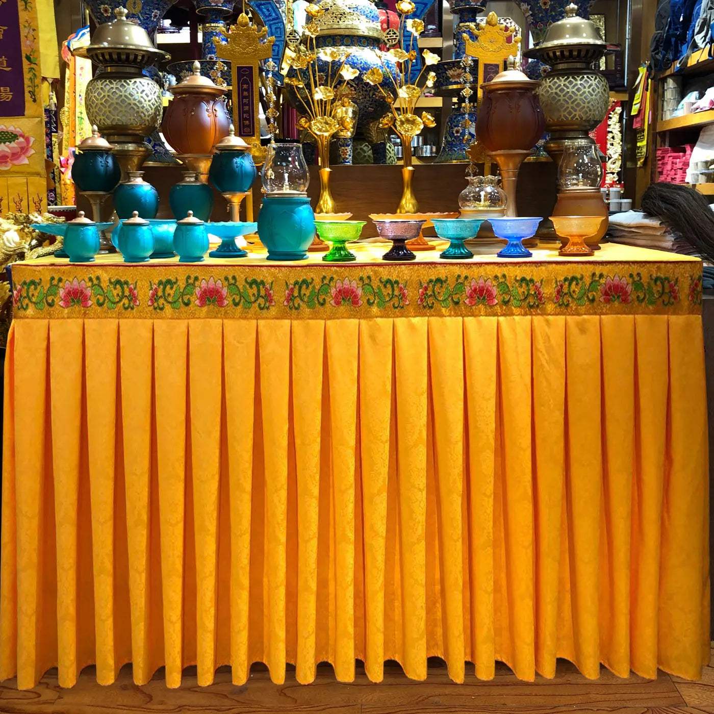 Custom made size Height 66cm, width 51cm, length 36cm Buddha statue Altar cover Tablecloth streamer customized cannot cancelled