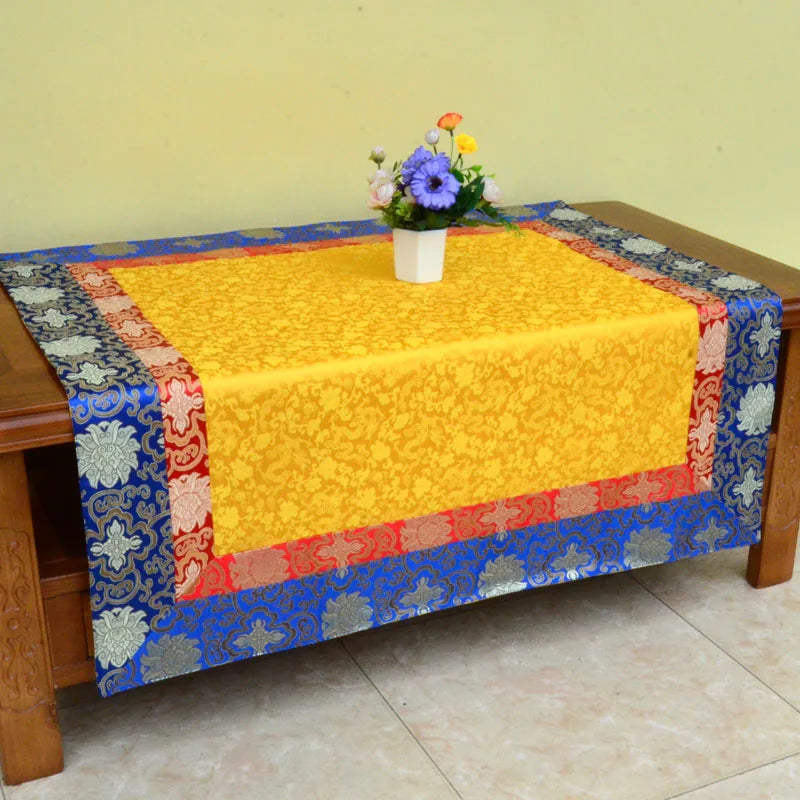 Custom size 190*130 CM # Tibet Nepal family home Buddhism Temple Auspicious Embroidery Buddha statue Altar cover Table cloth