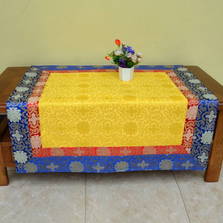 Custom size 190*130 CM # Tibet Nepal family home Buddhism Temple Auspicious Embroidery Buddha statue Altar cover Table cloth