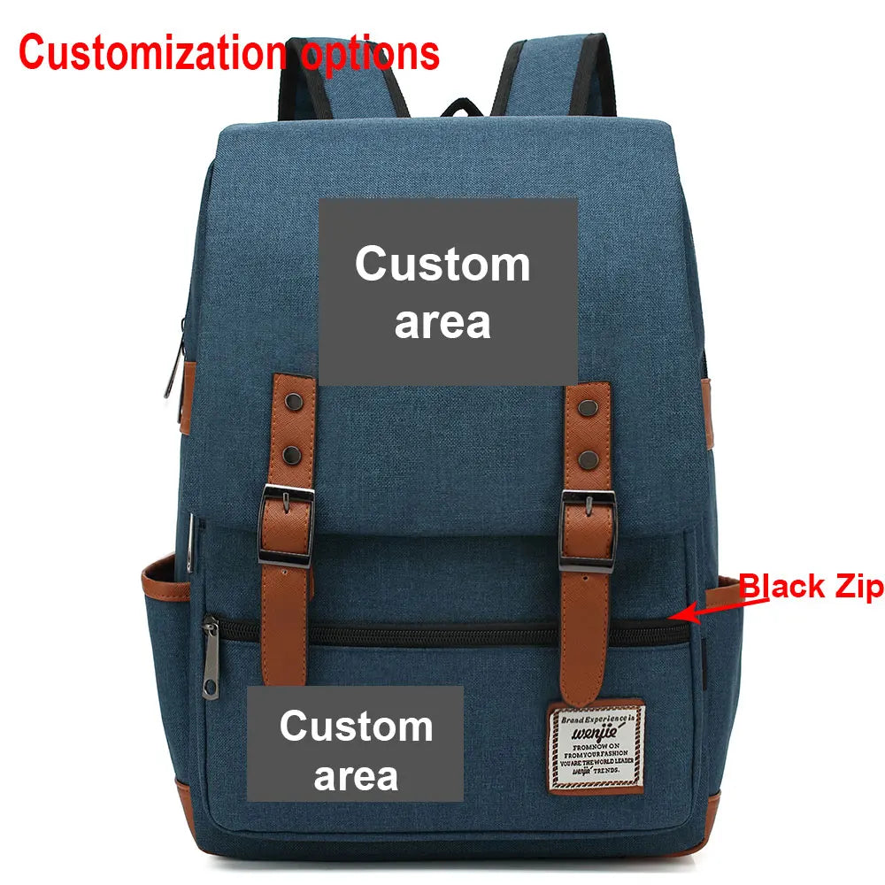 Customized Custom Made Logo Number Team Name Buckle Children School bag Teenagers Student Schoolbags Women Bagpack Men Backpack
