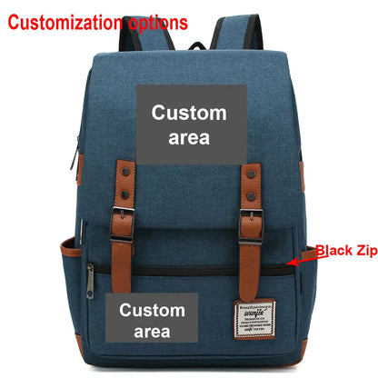 Customized Custom Made Logo Number Team Name Buckle Children School bag Teenagers Student Schoolbags Women Bagpack Men Backpack