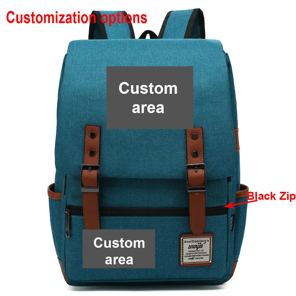 Customized Custom Made Logo Number Team Name Buckle Children School bag Teenagers Student Schoolbags Women Bagpack Men Backpack