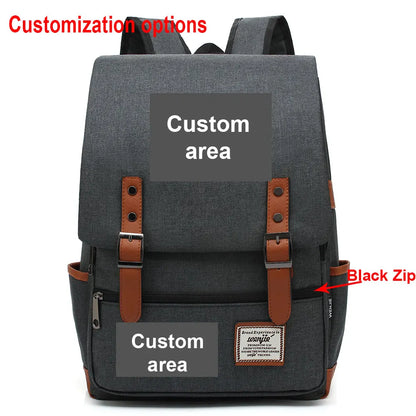 Customized Custom Made Logo Number Team Name Buckle Children School bag Teenagers Student Schoolbags Women Bagpack Men Backpack