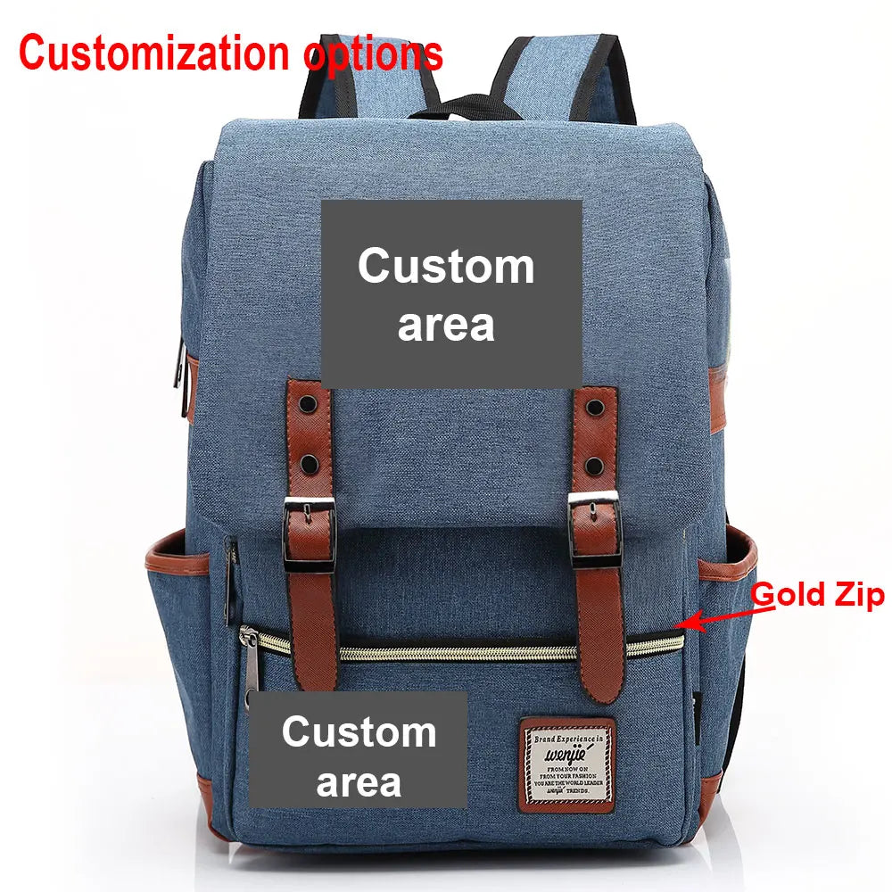 Customized Custom Made Logo Number Team Name Buckle Children School bag Teenagers Student Schoolbags Women Bagpack Men Backpack
