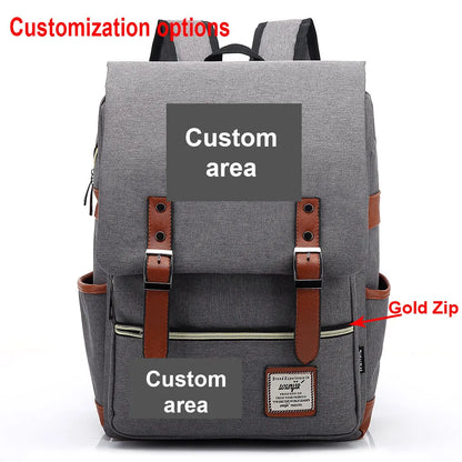 Customized Custom Made Logo Number Team Name Buckle Children School bag Teenagers Student Schoolbags Women Bagpack Men Backpack