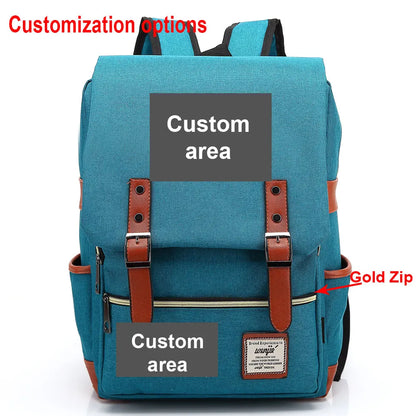 Customized Custom Made Logo Number Team Name Buckle Children School bag Teenagers Student Schoolbags Women Bagpack Men Backpack
