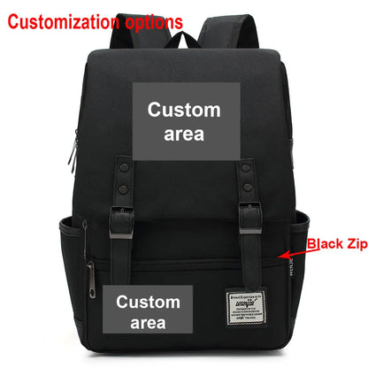 Customized Custom Made Logo Number Team Name Buckle Children School bag Teenagers Student Schoolbags Women Bagpack Men Backpack