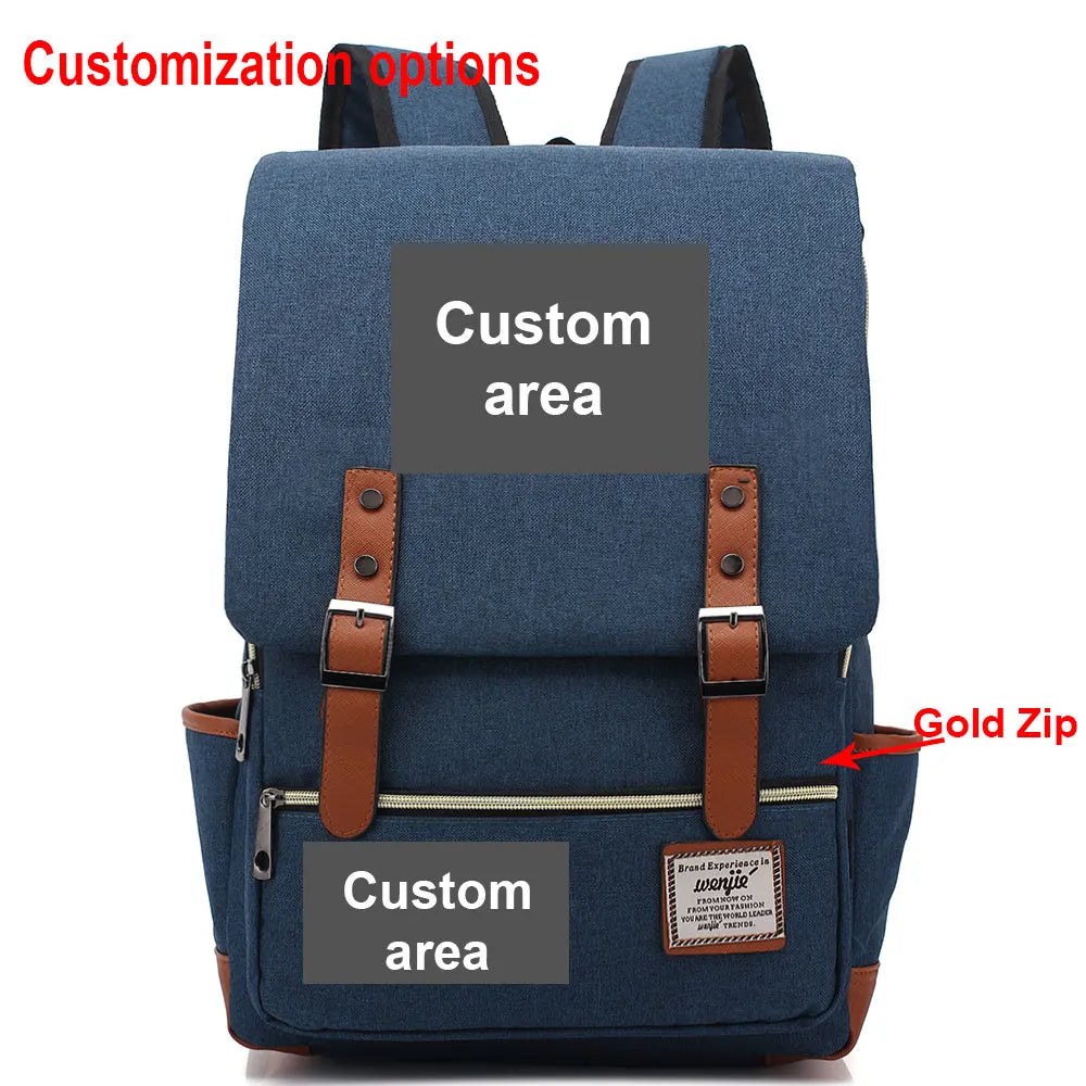 Customized Custom Made Logo Number Team Name Buckle Children School bag Teenagers Student Schoolbags Women Bagpack Men Backpack