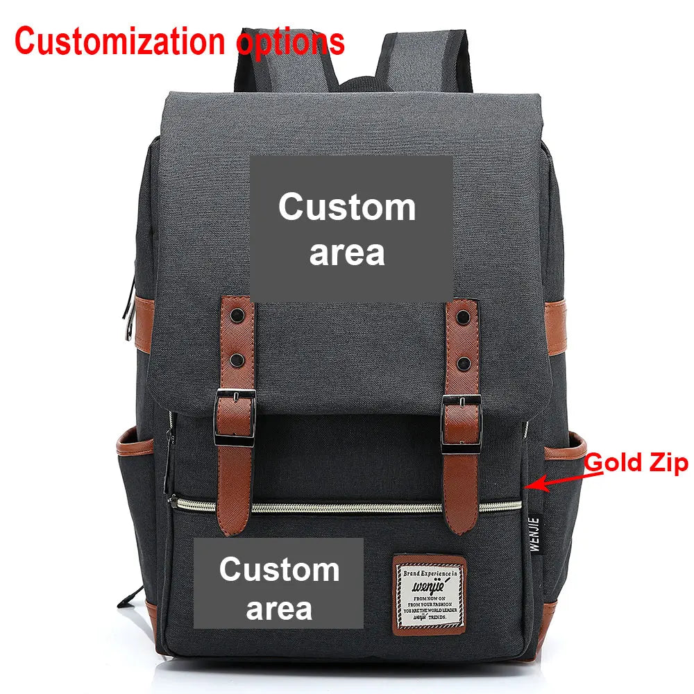 Customized Custom Made Logo Number Team Name Buckle Children School bag Teenagers Student Schoolbags Women Bagpack Men Backpack